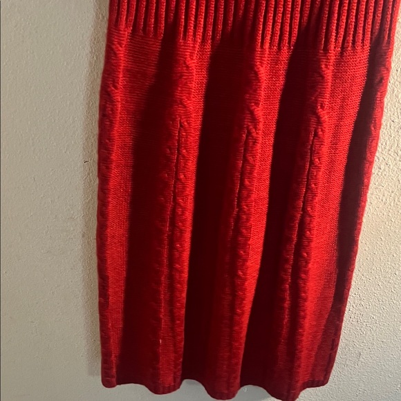 Pink Rose Vibrant Red Knit Sweater Dress - Picture 5 of 8